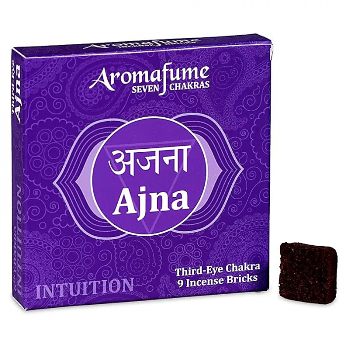 Paquet de briques d'encens Aromafume 6° chakra - AJNA. Kit énergétique chakra, affirmations et rituel mantra du matin.