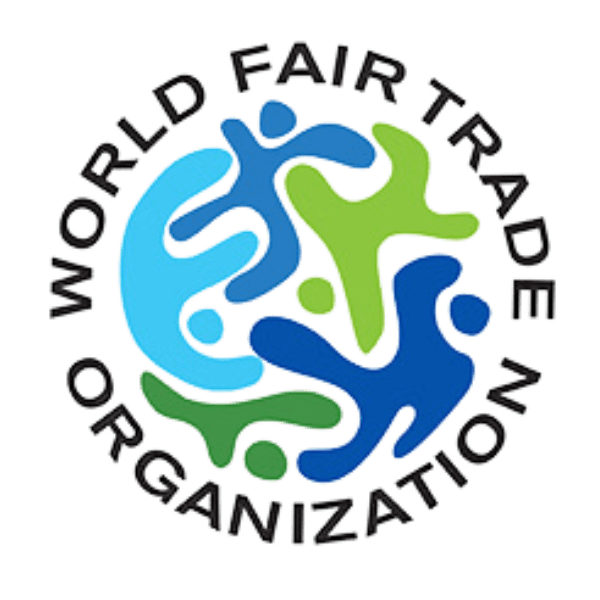 Logo de la World Fair Trade Organization, certification des produits et missions de Chakras Tonics pour le commerce équitable. à propos de nos missions.