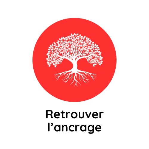 Arbre de vie blanc avec racines sur fond rouge, symbole de l’ancrage et de la stabilité pour muladhara et choisir son kit chakra pour harmoniser ses chakras..
