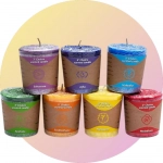Bougies des chakras, pack de 7 bougies parfumées. A retrouver dans la catégorie Culture du Bien-Être.